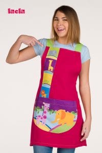 Divertida Estola para educadoras con colorido estampado